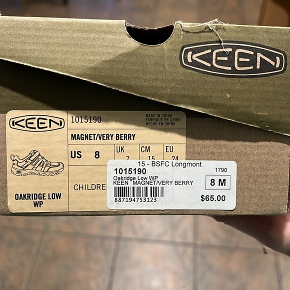 Keen Oakridge Lowtop WP size children’s 8 - Picture 7 of 7